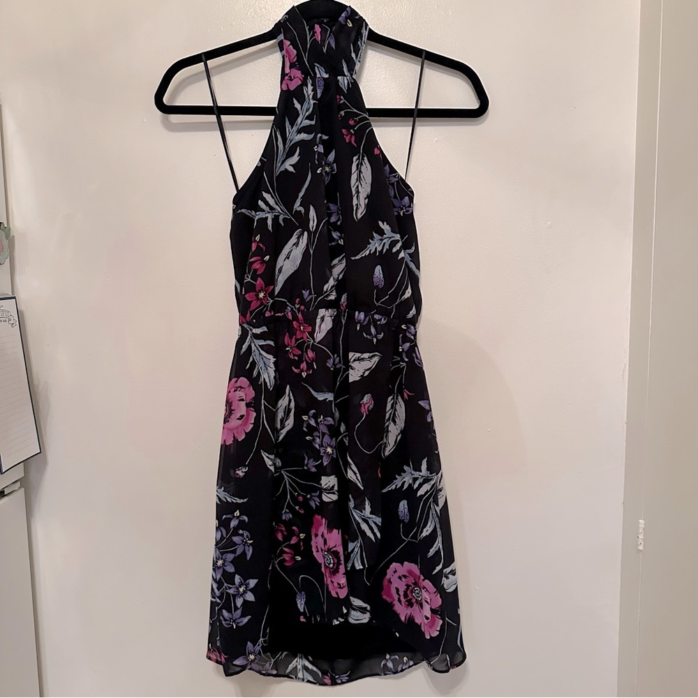 Express Floral Print Halter Dress - Size S
